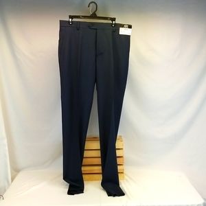 MEN'S JOE BY JOSEPH ABBOUD MED BLUE WOOL DRESS SLACKS ( NWT ) SIZE 33 - UNHEMED